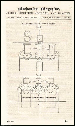 Item #508205 Brunton's Patent Gas-Retort; on the Law of Patents, by Junius Redivivus; Transport...
