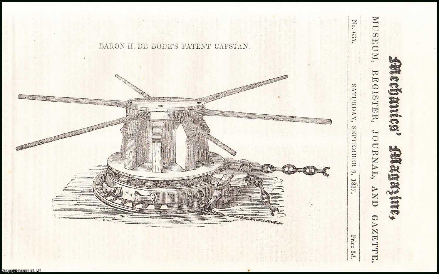 Baron H. De Bode's Patent Capstan; Hutchison's, & Bacon & Co.'s Burner ...