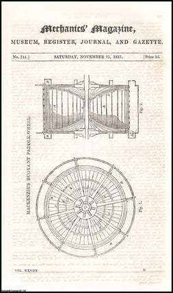 Item #508237 Mackenzies Buoyant Paddle-Wheel; Rival Fire-Escape Inventors; on the Nature of...