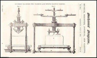 Item #508273 Hunter's Machines for Chairing & Boring Railway Blocks; Revolving Slide-Rests; on a...