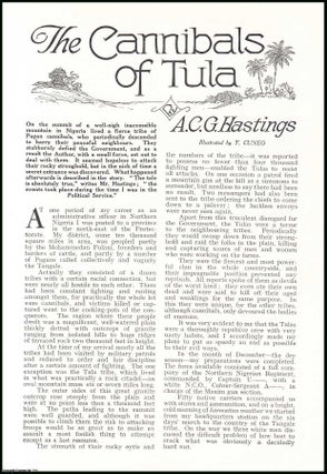 Item #508291 The Cannibals of Tula. An uncommon original article from the Wide World Magazine,...