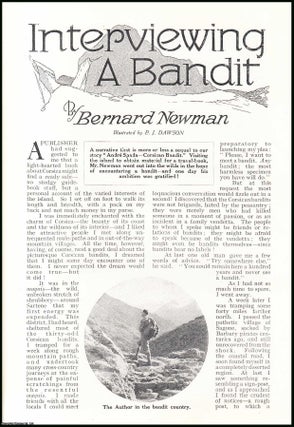 Item #508306 Interviewing a Bandit, Andre Spada-Corsican Bandit. An uncommon original article...