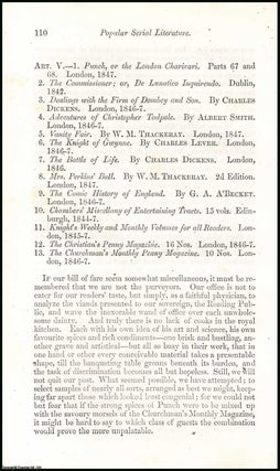 Item #508312 Popular Serial Literature. An uncommon original article from the North British...