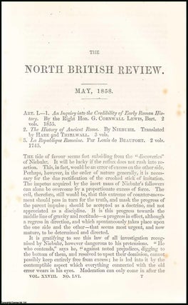 Item #508352 The Philosophy of History : Niebuhr & Sir G.C. Lewis. An uncommon original article...