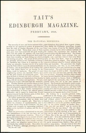 Item #508386 The National Defences. An original article from Tait's Edinburgh Magazine, 1848....