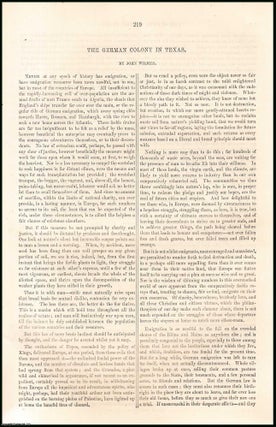Item #508389 The German Colony in Texas. An original article from Tait's Edinburgh Magazine,...