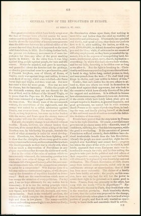 Item #508396 General View of the Revolutions in Europe. An original article from Tait's Edinburgh...