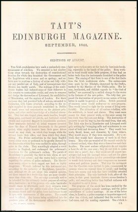 Item #508401 Irish Seditions of August. An original article from Tait's Edinburgh Magazine, 1848....