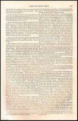 Item #508408 Diary of Samuel Pepys. An original article from Tait's Edinburgh Magazine, 1848. Stated