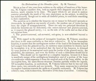 Item #508413 Dislocations of the Shoulder-joint, by M. Velpeau. An original essay from the...