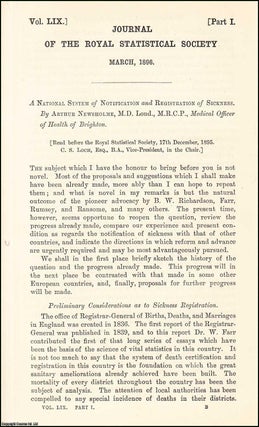 Item #508621 A National System of Notification & Registration of Sickness. An uncommon original...