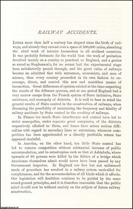 Item #508855 Railway Accidents. An original article from the Nineteenth Century Magazine, 1877....