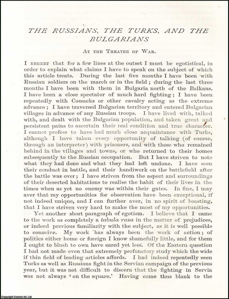 Item #508881 The Russians, The Turks, and The Bulgarians : at The Theatre of War. An original...