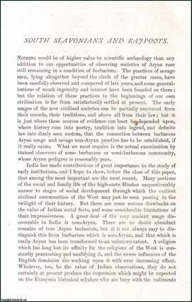 South Slavonians and Rajpoots. An original article from the Nineteenth. H S. Maine.