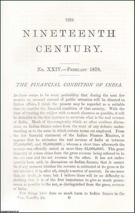 Item #508902 The Financial Condition of India. An original article from the Nineteenth Century...