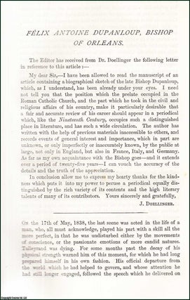 Item #508903 Felix Antoine Dupanloup, Bishop of Orleans. An original article from the Nineteenth...