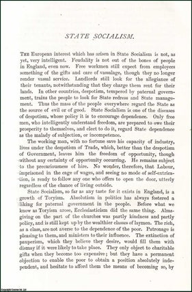 Item #508937 State Socialism. An original article from the Nineteenth Century Magazine, 1879....