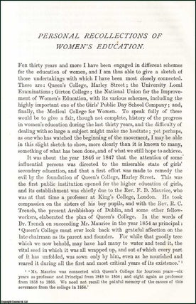Personal Recollections of Womens Education. An original article from the. Henrietta M. Stanley.