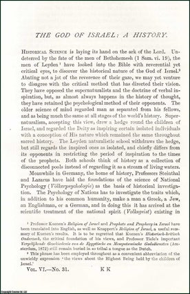 The God of Israel : a History. An original article. Joseph Jacobs.