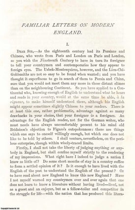 Item #508959 Familiar Letters on Modern England. An original article from the Nineteenth Century...
