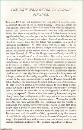 Item #508960 The New Departure in Indian Finance. An original article from the Nineteenth Century...