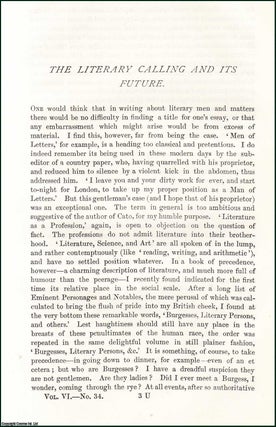 Item #508972 The Literary Calling and its Future. An original article from the Nineteenth Century...