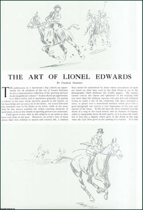 Item #509019 The Art of Lionel Edwards. Several pictures and accompanying text, removed from an...