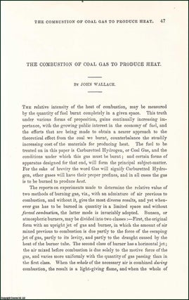 Item #509170 The Combustion of Coal Gas to Produce Heat. An original article from the...