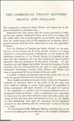 Item #509211 The Commercial Treaty Between France and England. An original article from the...