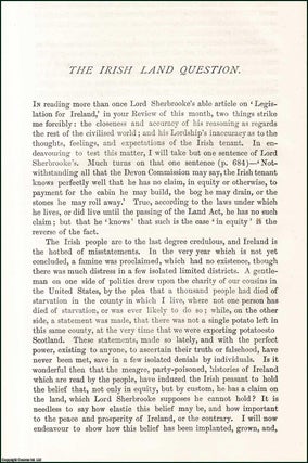 Item #509246 The Irish Land Question. An original article from the Nineteenth Century Magazine,...