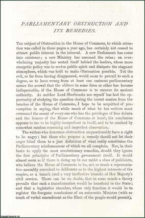 Item #509254 Parliamentary Obstruction and its Remedies. An original article from the Nineteenth...