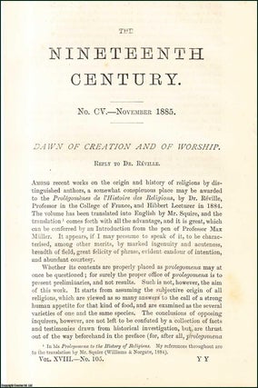Item #509256 Dawn of Creation & of Worship. An original article from the Nineteenth Century...
