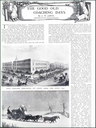 Mail Coaches : The Good Old Coaching Days. Several pictures and accompanying text, removed from. POSTAL HISTORY.