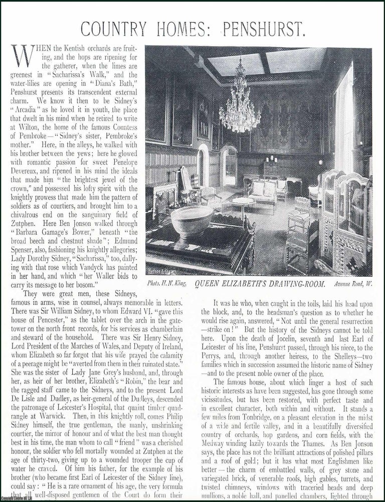 Item #509330 Penshurst Country Home. Several pictures and accompanying text, removed from an...