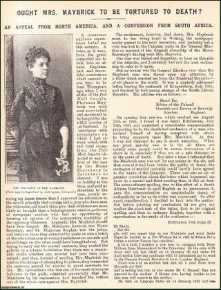 Ought Mrs. Florence Maybrick to be Tortured to Death after. KILLER OF JACK THE RIPPER.