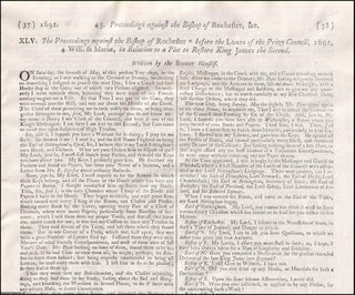 Item #509684 The Proceedings against the Bishop of Rochester before the Lords of the Privy...