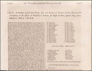 Item #509729 1776 Printing : Proceedings against John Price, Esq, late Receiver of Ireland, and...