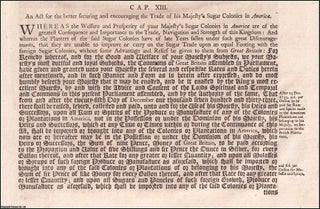 Trade of Sugar Colonies Act 1732. An Act for the. King George II.