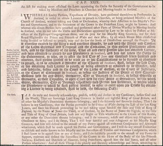 Item #509881 Church Patronage (Scotland) Act 1718 c. 29. An Act for making more effectual the...