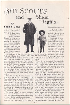Item #509903 Boy Scouts & Sham Fights. An uncommon original article from the Harmsworth London...