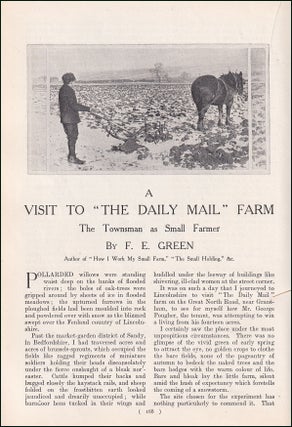 Item #509907 A Visit to the Daily Mail Farm, Lincolnshire : the Townsman as Small Farmer....