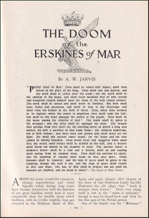 Item #509908 The Doom of the Erskines of Mar. An uncommon original article from the Harmsworth...