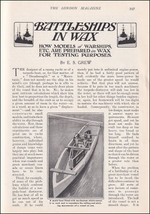Item #509924 Battleships in Wax : how Models of Warships, etc are prepared in Wax for Testing...