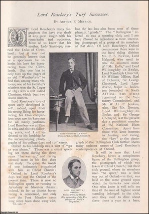Item #511126 Lord Rosebery's Turf Successes. An uncommon original article from The Strand...