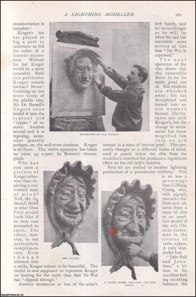 Item #511132 A Lightning Modeller : modelling clay manipulated by a skilled artist. 4 pages,...