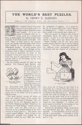 Item #511169 The World's Best Puzzles. An uncommon original article from The Strand Magazine,...