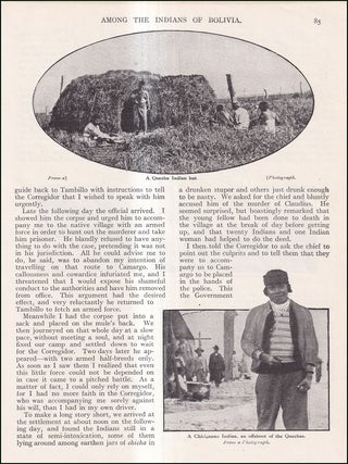 Among the Indians of Bolivia. WIDE WORLD MAGAZINE : Truth really is stranger than fiction : A complete 2 part uncommon original article taken from the Wide World Magazine, 1912.