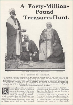 Item #511373 A Forty-Million-Pound Treasure Hunt in Jerusalem by British Explorers. An uncommon...