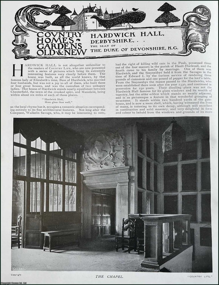Item #511422 Hardwick Hall, Derbyshire. The Seat of the Duke of Devonshire. Several pictures and...