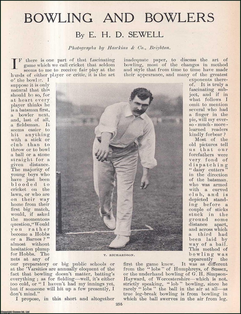 Item #511434 Bowling & Bowlers in Cricket : W.H. Lockwood ; W.G. Grace ; S.F. Barnes ; C....